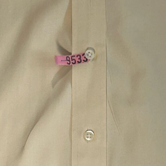 Ralph Lauren Button Down Mens XL Classic Fit Silk Blend Long Sleeve Yellow - Picture 9 of 16